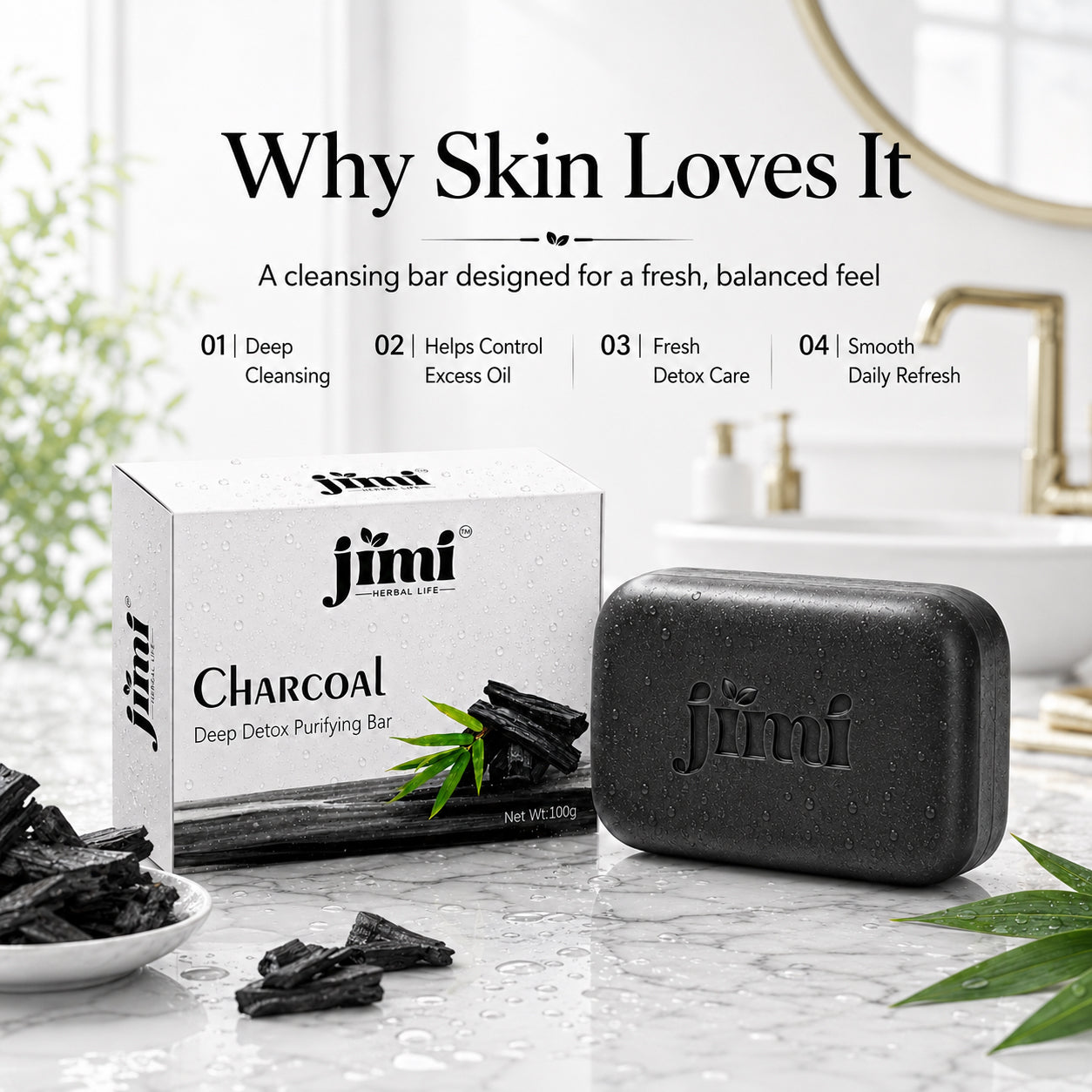 JIMI Pure-Charcoal Detox soap