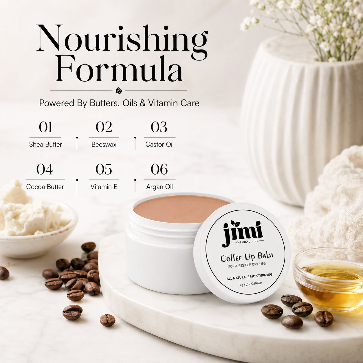 JIMI Lip-Lush Herbal Lip Balm