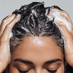 Massage gently to create rich lather. 