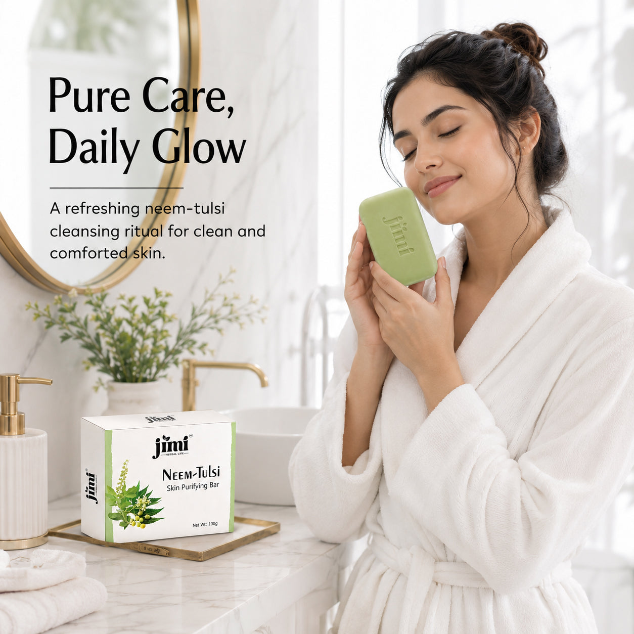JIMI Neem-Tulsi Skin Purifying Bar