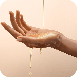 Take a few drops on palms.