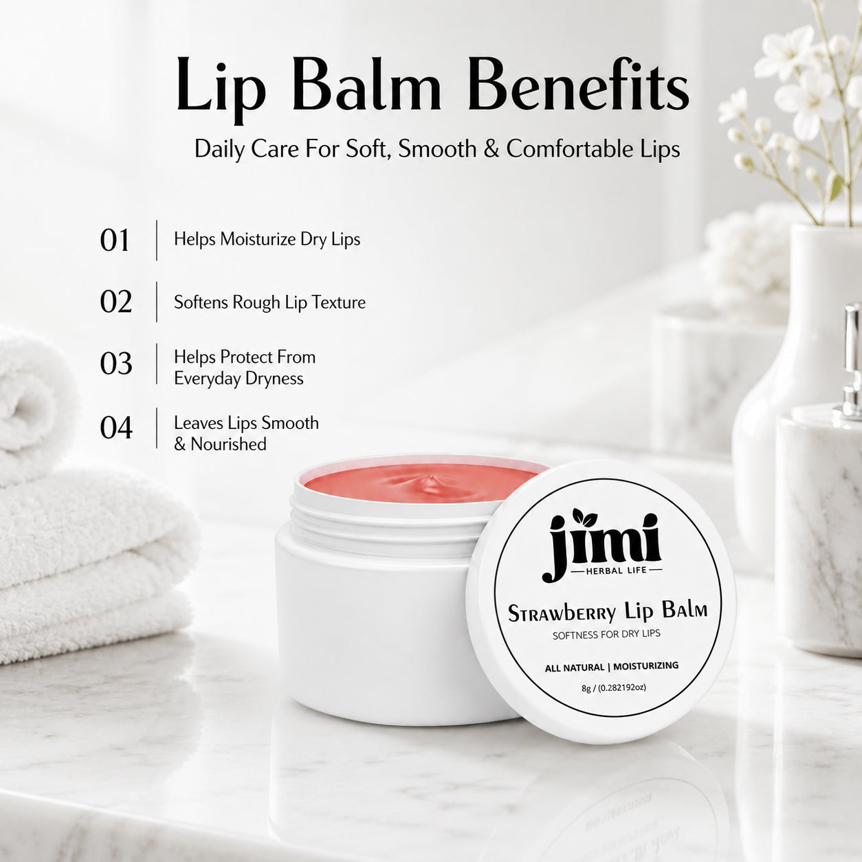 JIMI Lip-Lush Herbal Lip Balm